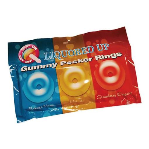 Gummy Pecker Cock Ring - 3 Pack