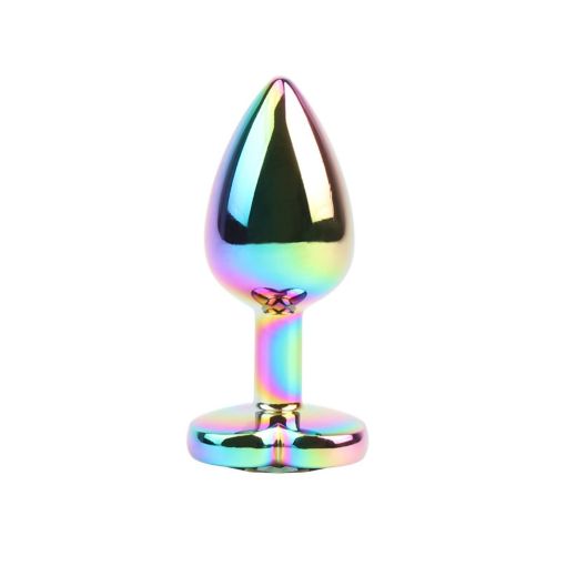 Hi-Basic Rainbow Heart Metal Butt Plug 