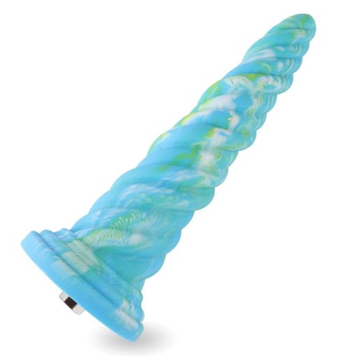 Hismith 10.12in Fantasy Unicorn Aqua Monster Series Dildo