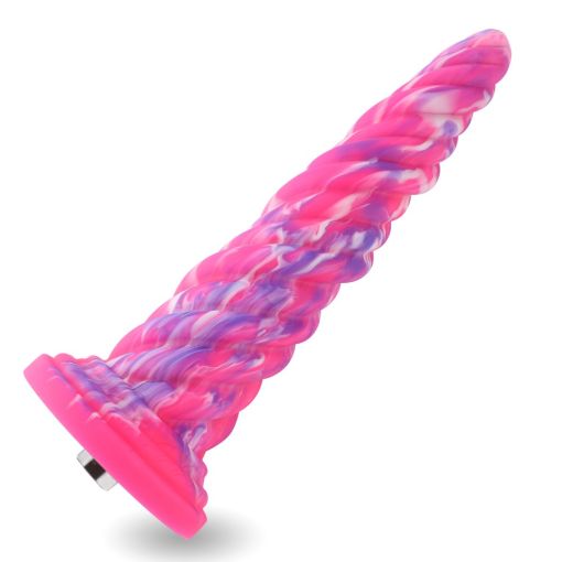 Hismith 10" Pink Monster Series Silicone Swirl Anal Awl 