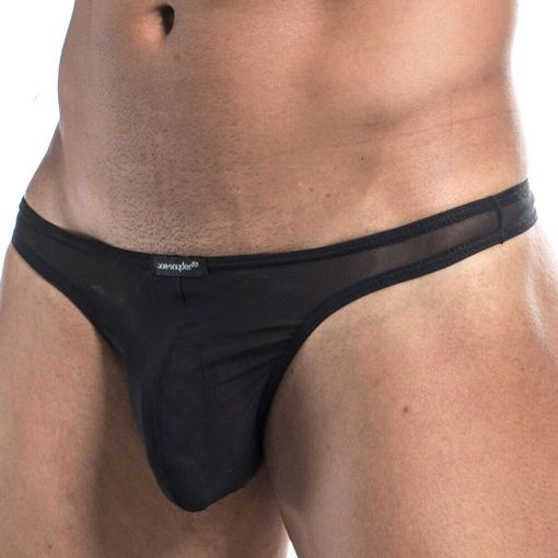 Joe Snyder Black Mesh Thong - M