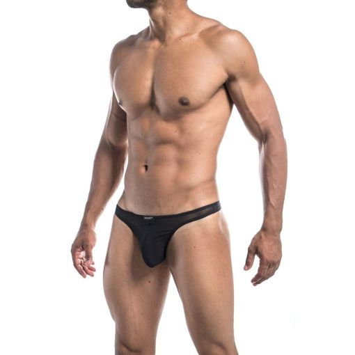 Joe Snyder Black Mesh Thong - L