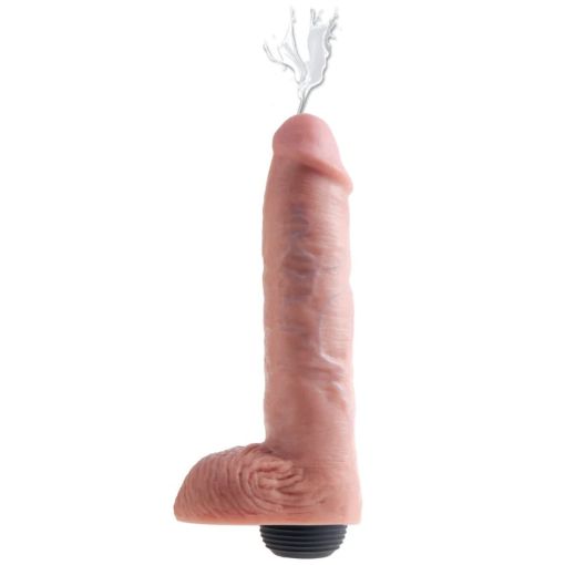 King Cock 11” Squirter with Balls Flesh