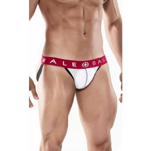 Malebasics White Spot Jockstrap Large