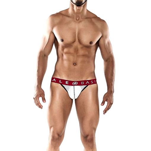 Malebasics White Spot Jockstrap Small