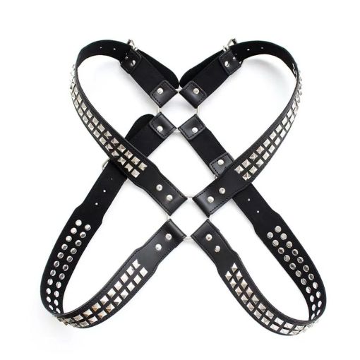 Mens Studded Chest Harness