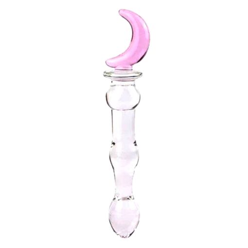 Crystal Glass Moon Pleasure Wand Dildo 