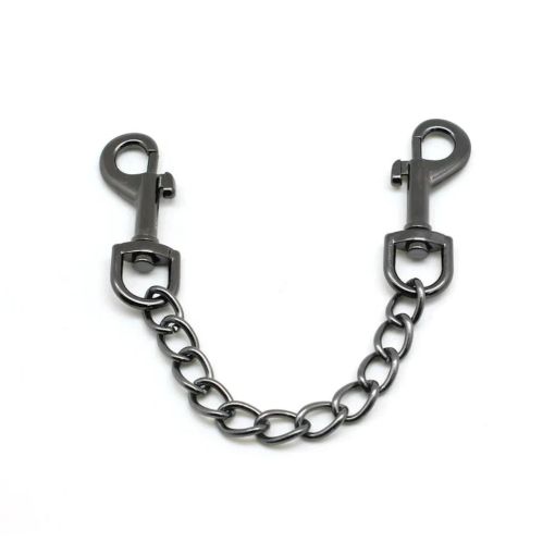 Gun Metal Quick Release Double Ended Extension Bondage Clip and Chain