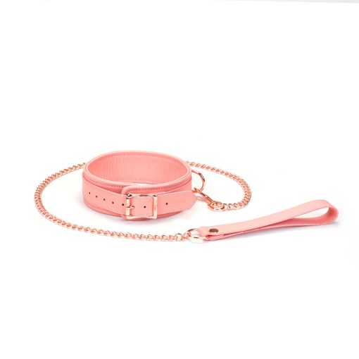 Pink Dream Leather Collar and Leash