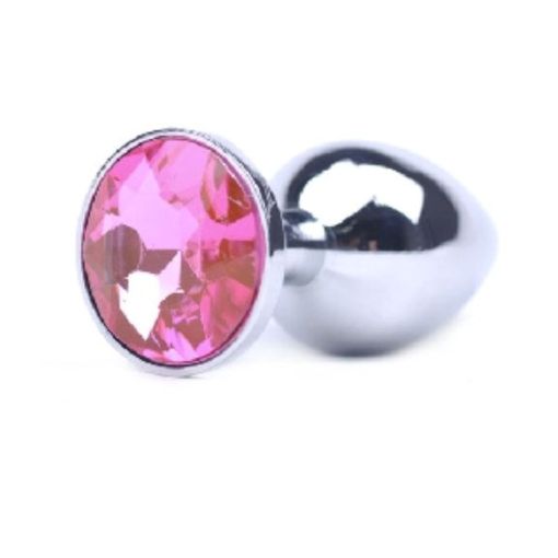 Pink Medium Metallic Anal Plug