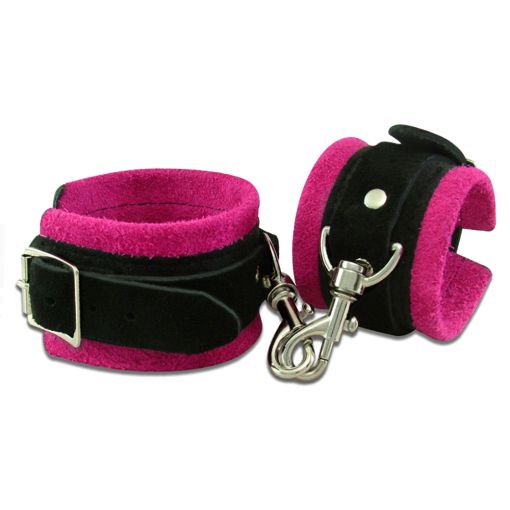 Wildhide Suede Pleasure Cuffs - Pink  