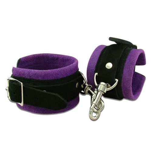 Wildhide Suede Pleasure Cuffs - Purple