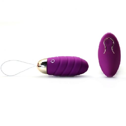 10 Speeds Purple Rechargeable Remote Control Vibrating Egg