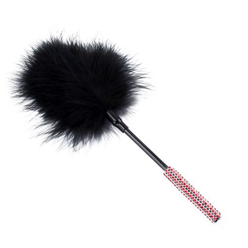 Rhinestone Handle Feather Tickler