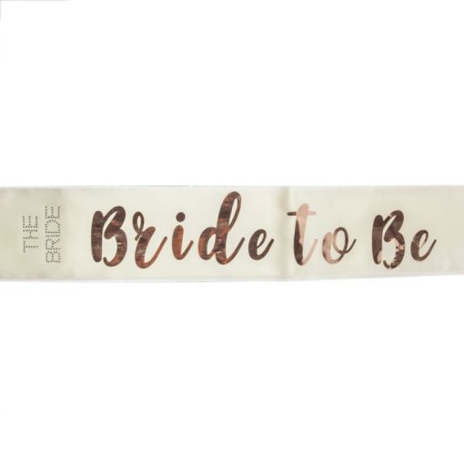 Rose Gold Bride Sash