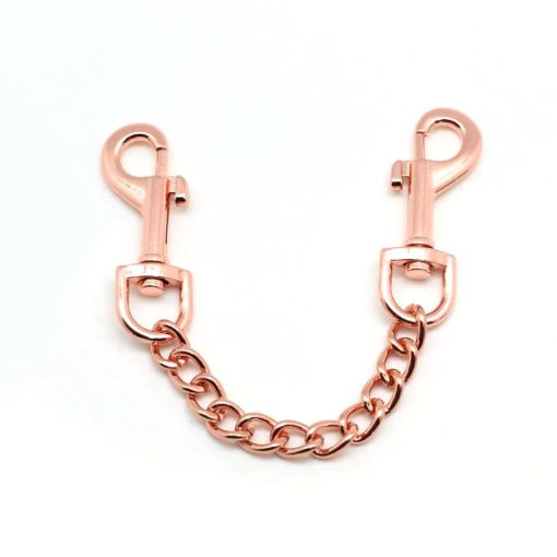 Rose Gold Quick Release Double Ended Extension Bondage Clip and Chain