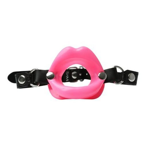 Sex & Mischief Silicone Lips Gag in Pink