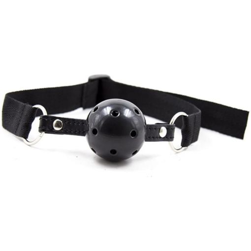 Simple Black Breathable Ball Gag