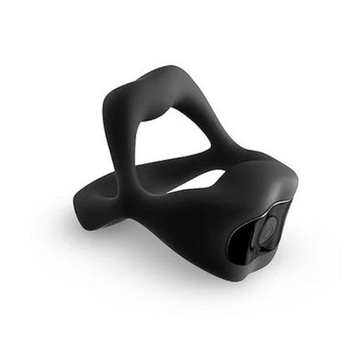 Techno Strobe Black Vibrating Cock Ring