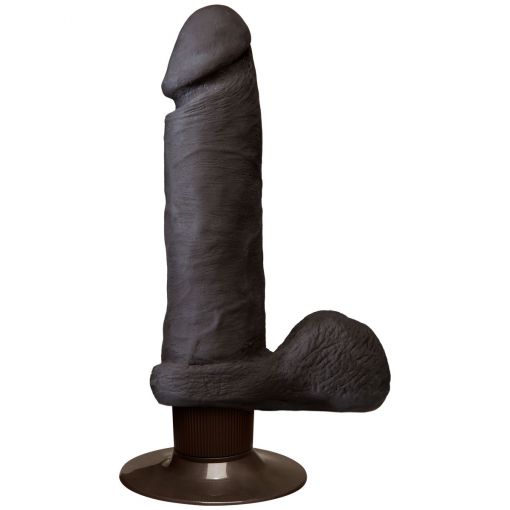 The Realistic® Cock ULTRASKYN™ Vibrating 6in - Chocolate