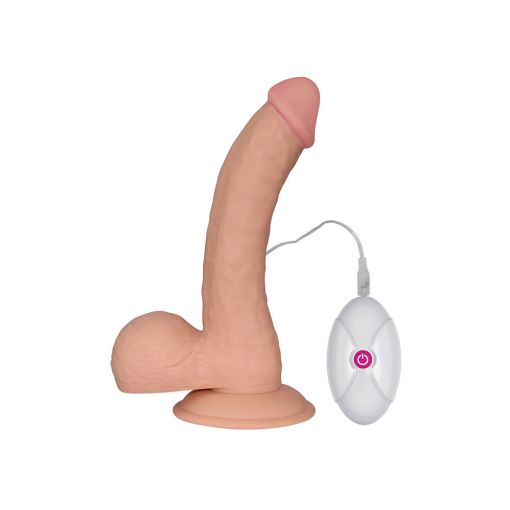 The Ultra Soft Dude 8.8" Vibrator by Love Toy Realistic