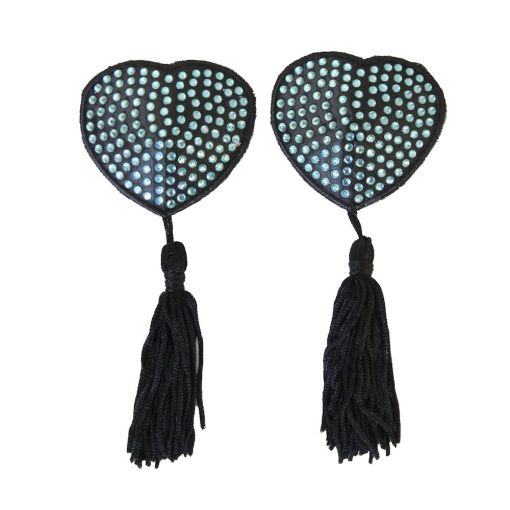 Turquoise Heart Nipple Tassel