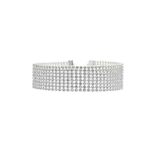 Wide Diamante Choker