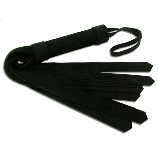 Hand Made Wide Tassel Flogger Black