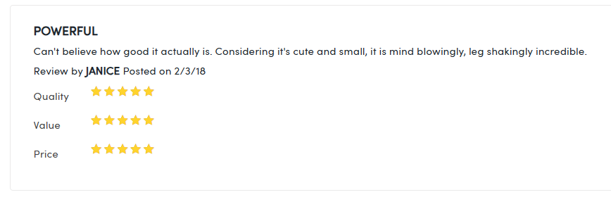 Review from Janice