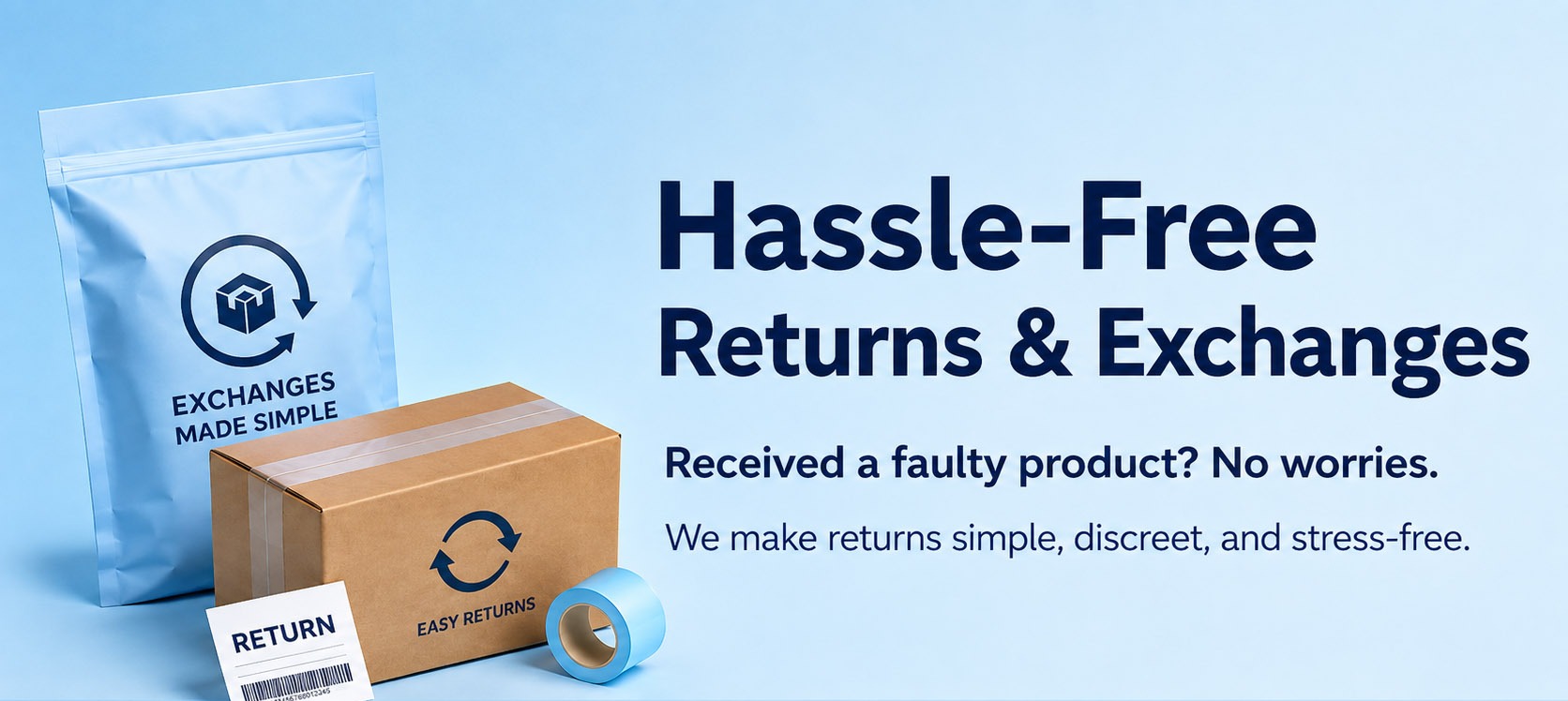 Returns and exchanges at Sex Toy Discount Warehouse